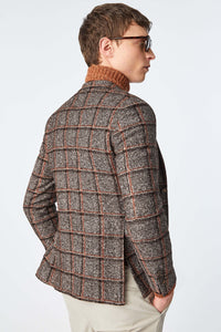 L.B.M. 1911 - JACK Jacket In Dark Brown and Black Check Jersey 35717/1 2817