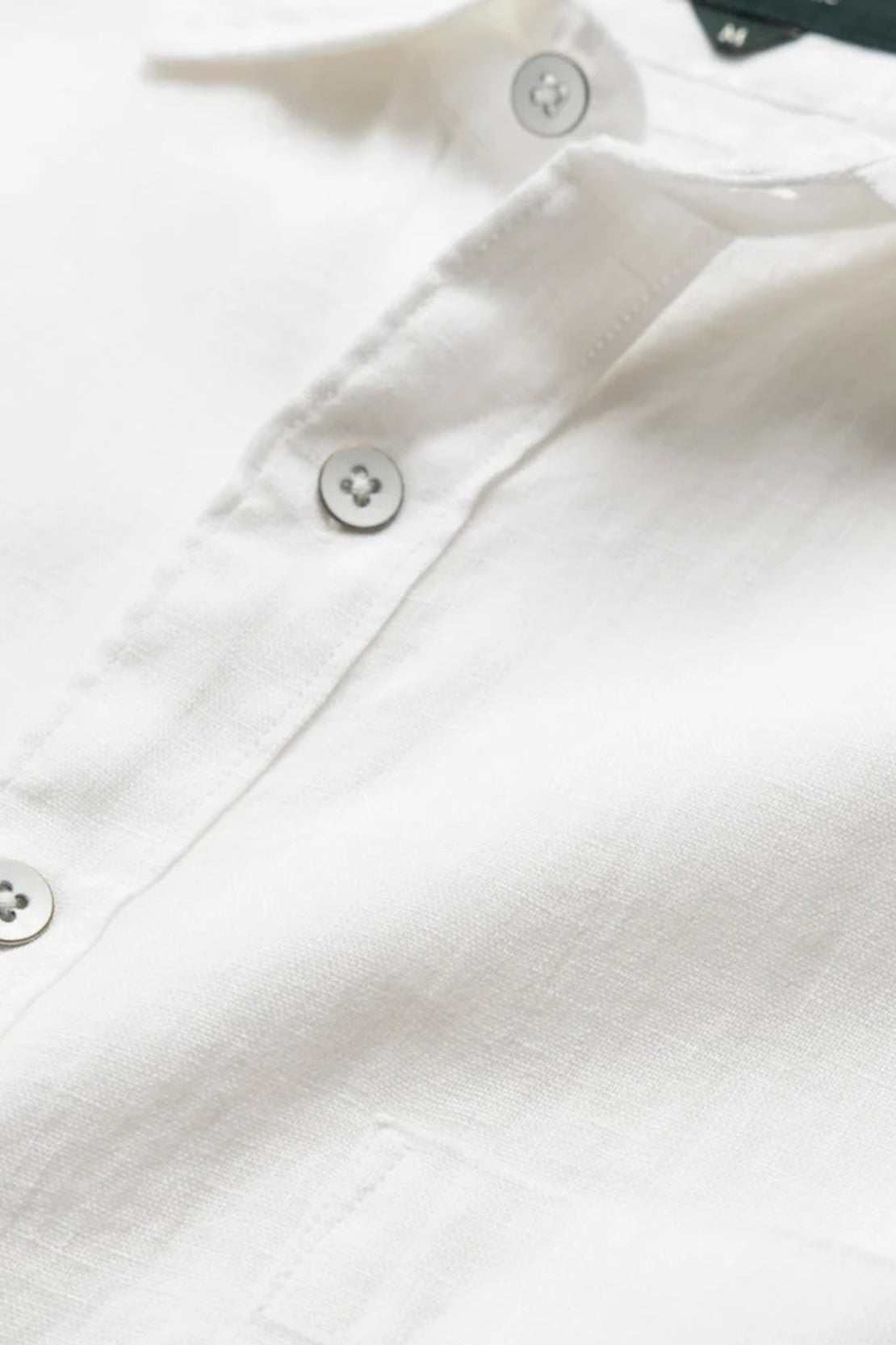 RODD & GUNN - PALM BEACH Short Sleeve Linen Shirt In Snow White LP6266