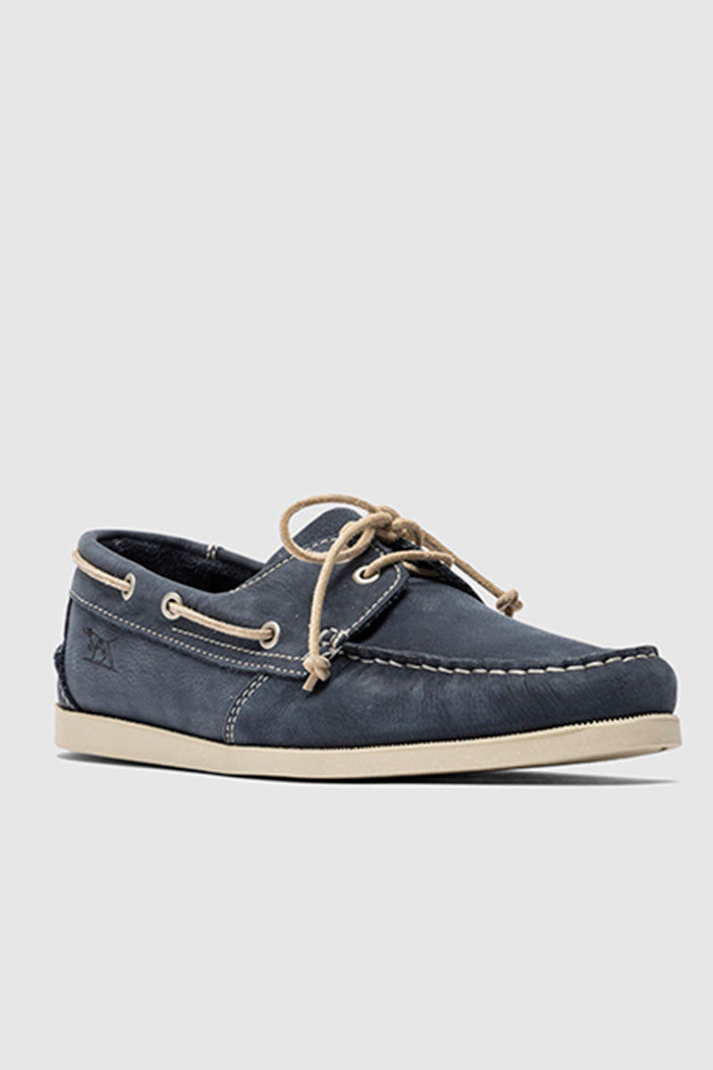 RODD & GUNN Viaduct Boat Shoe in DENIM Blue ZX0538 Harveys Menswear