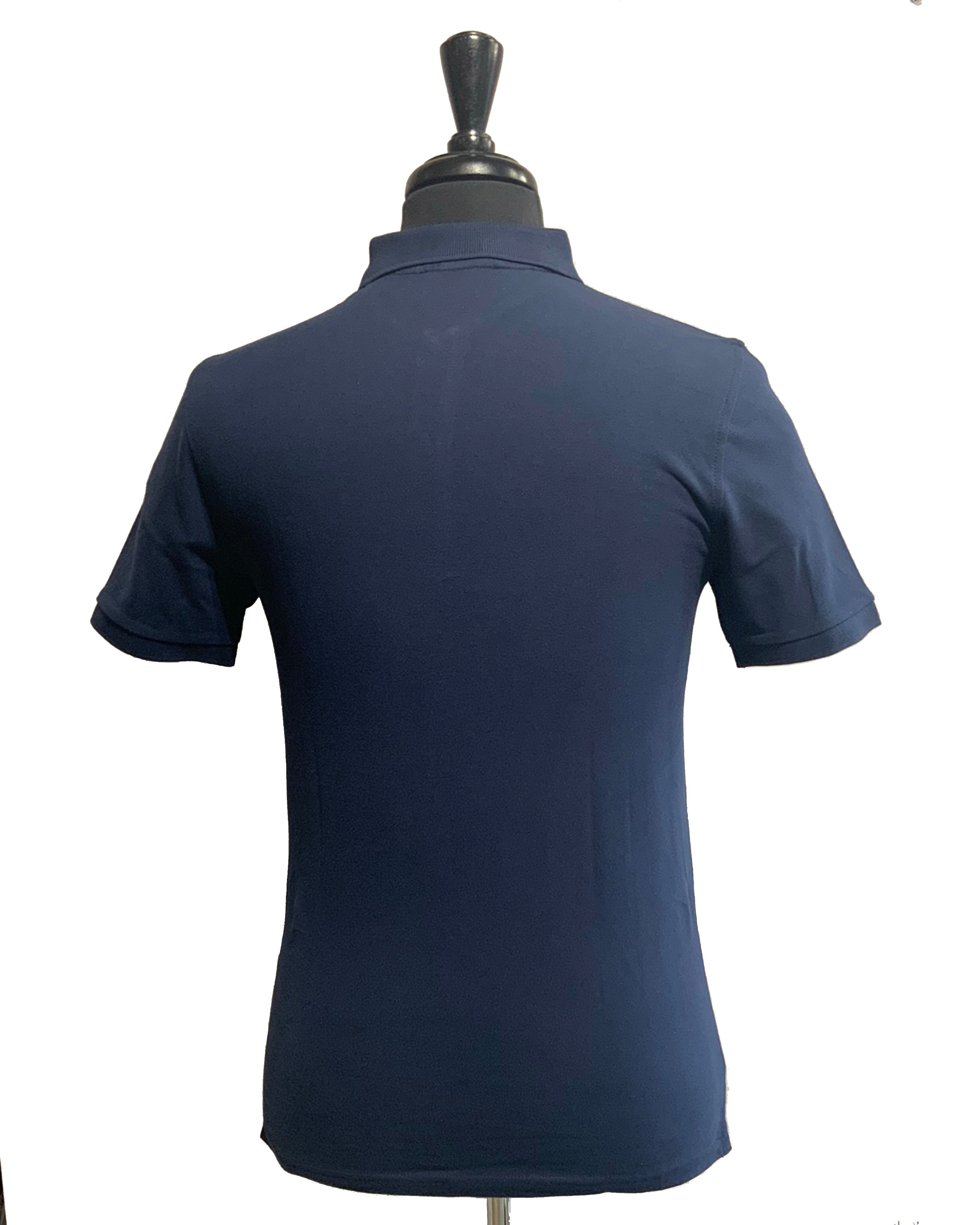 VILEBREQUIN - Navy Marino Blue PIQUET Cotton SLIM FITTING Polo Shirt VBMSW0087-894