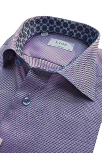 ETON - CONTEMPORARY FIT Royal Dobby Textured Shirt in Lilac 10001044576