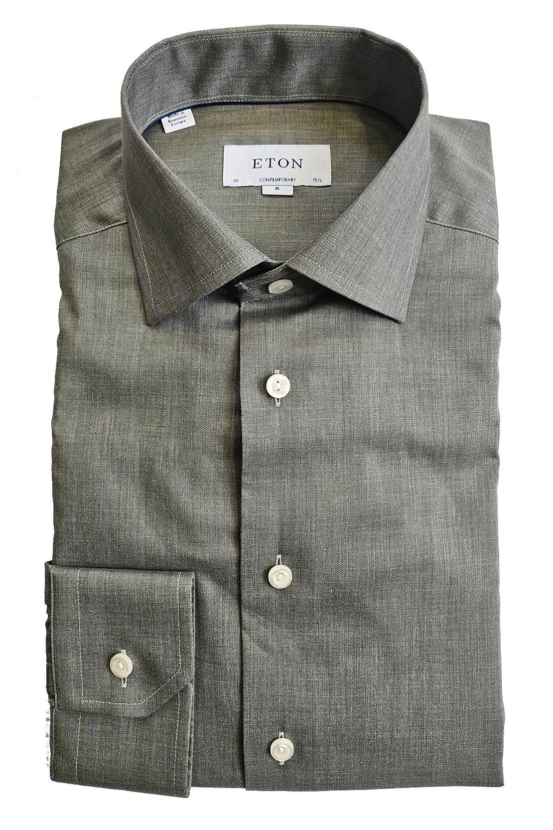 ETON - CONTEMPORARY FIT Wrinkle Free Flannel Shirt In Green 10001069162