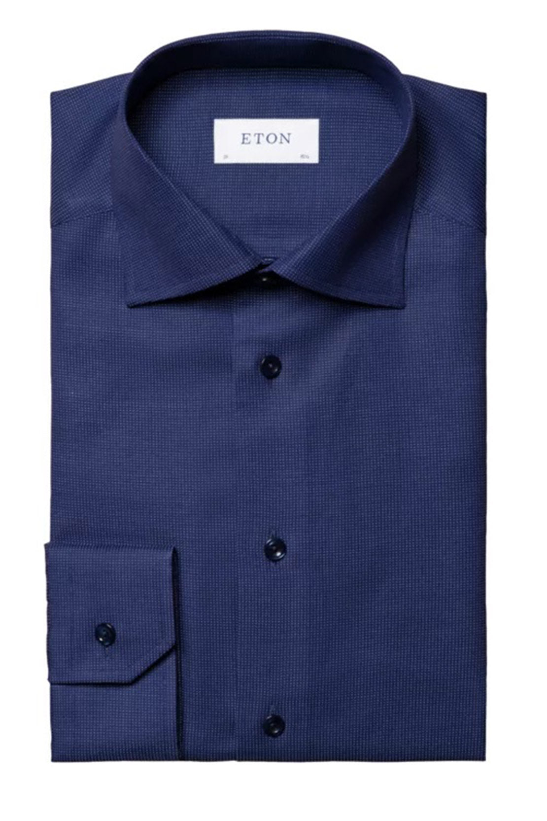 ETON - Dark Blue SLIM FIT Pin-Dot Signature Twill Shirt 10001112727
