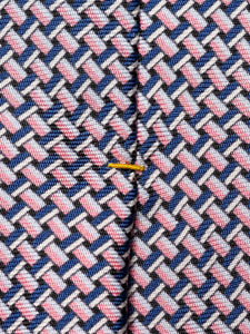 ETON - Pink Geometric Print Silk Tie 10001288452