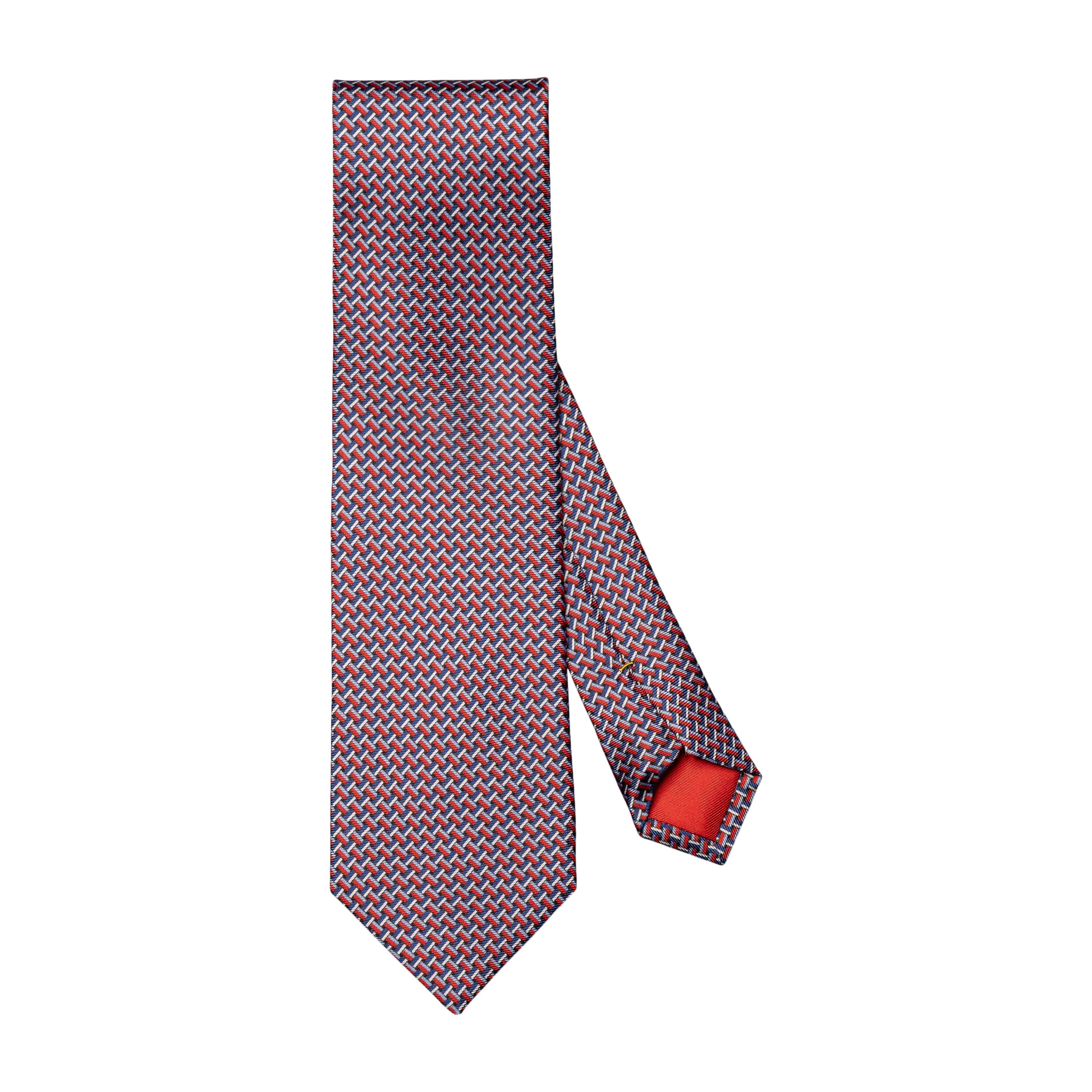 ETON - Red Geometric Print Silk Tie 10001288456