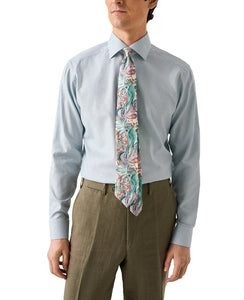 ETON - CONTEMPORARY FIT Light Green Semi Solid Effect Dobby Shirt 10001382463