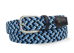 ROBERT CHARLES - 1005 Navy/ Royal/ Ice Woven Elastic Belt