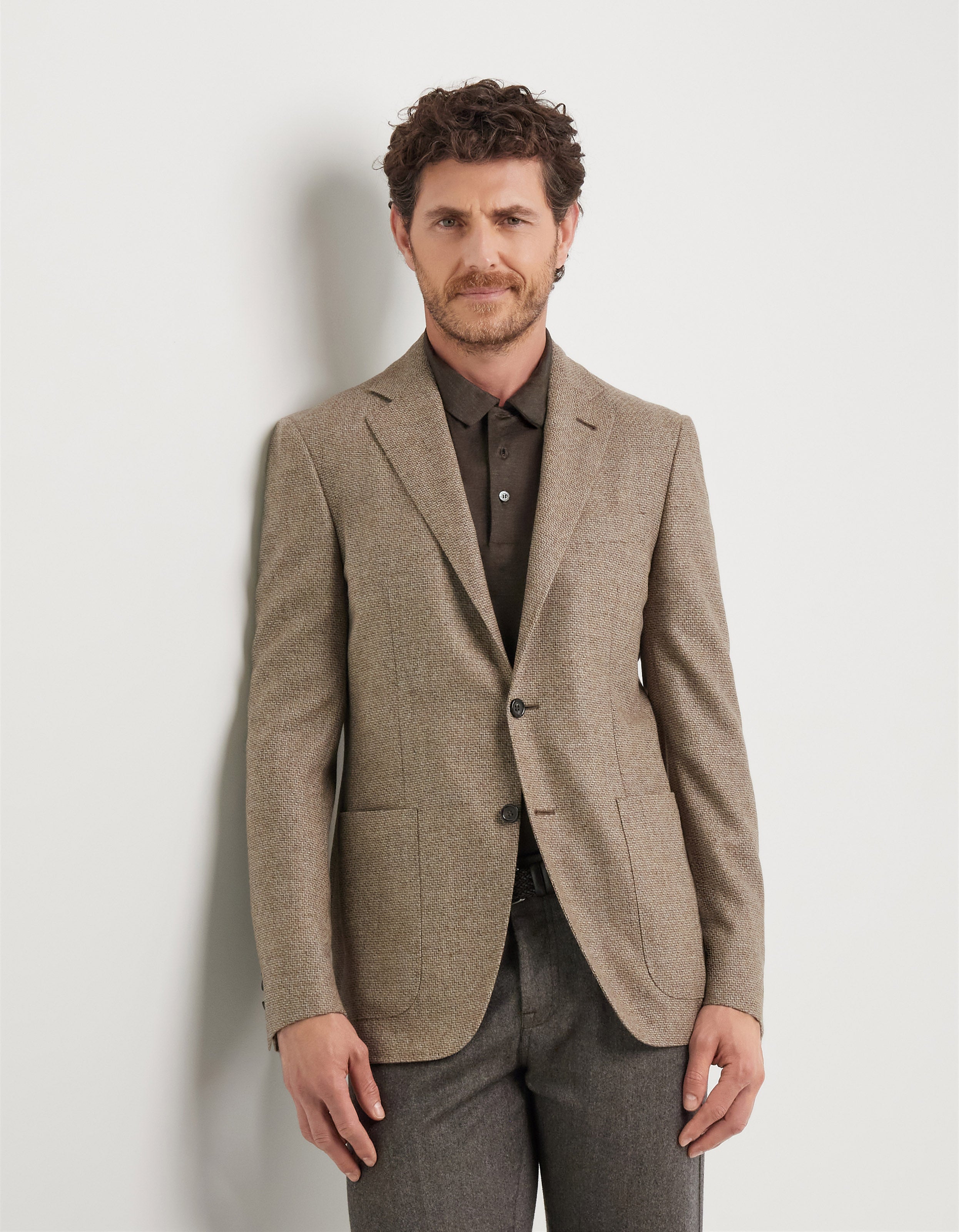 CANALI - Beige Pure Wool Kei 2 Button Jacket 13290-CU04651-702