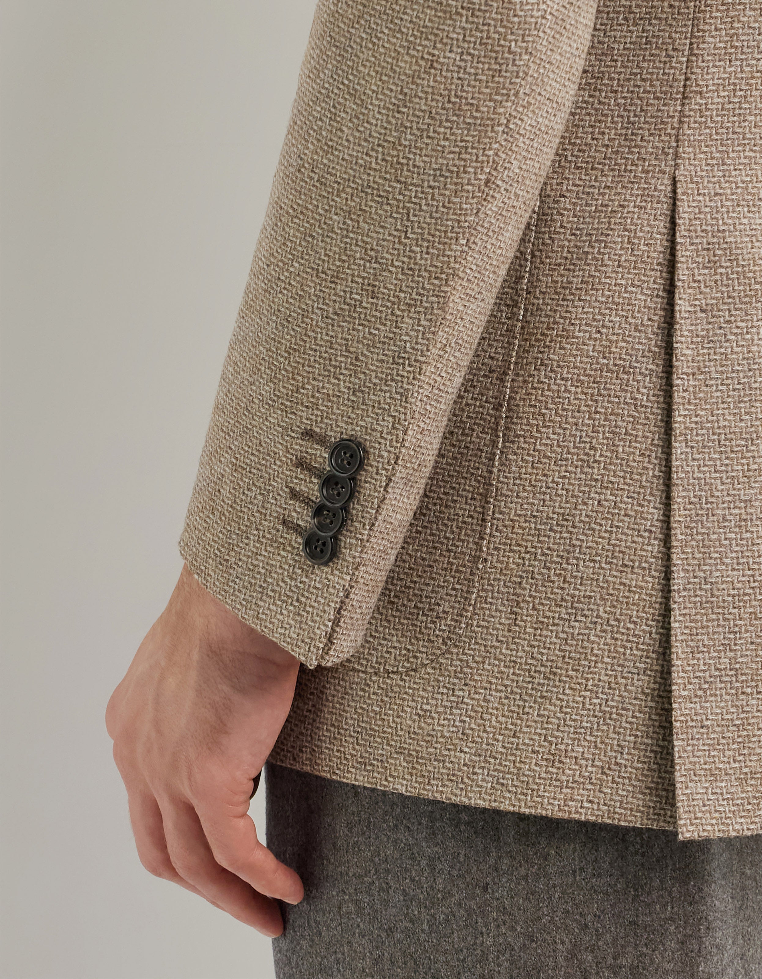 CANALI - Beige Pure Wool Kei 2 Button Jacket 13290-CU04651-702