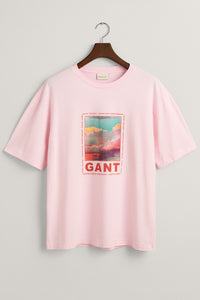 GANT - Washed Graphic T-Shirt In California Pink 2013078 637