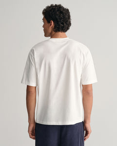 GANT - Hawaiian Printed T-Shirt in Eggshell White 2013080 113