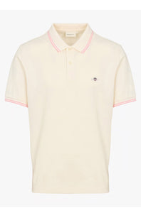GANT - Contrast Tipping Polo Shirt in Cream 2014028 130