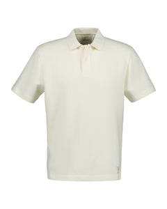 GANT - Waffle Textured Polo Shirt in Cream 2014064 130