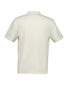 GANT - Waffle Textured Polo Shirt in Cream 2014064 130