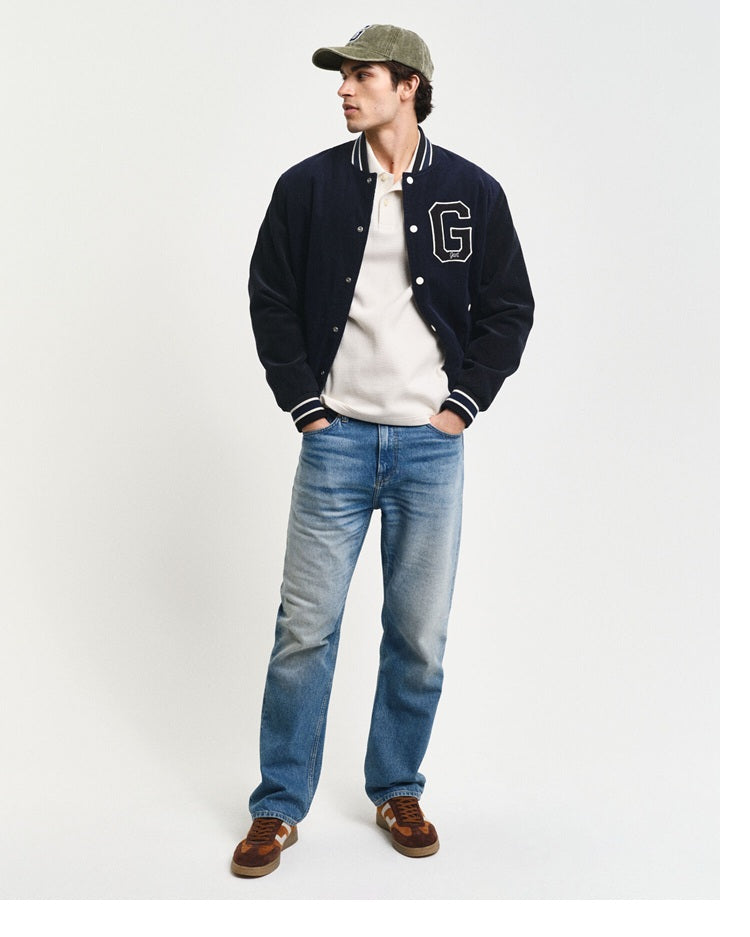 GANT - Waffle Textured Polo Shirt in Cream 2014064 130