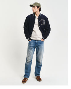 GANT - Waffle Textured Polo Shirt in Cream 2014064 130