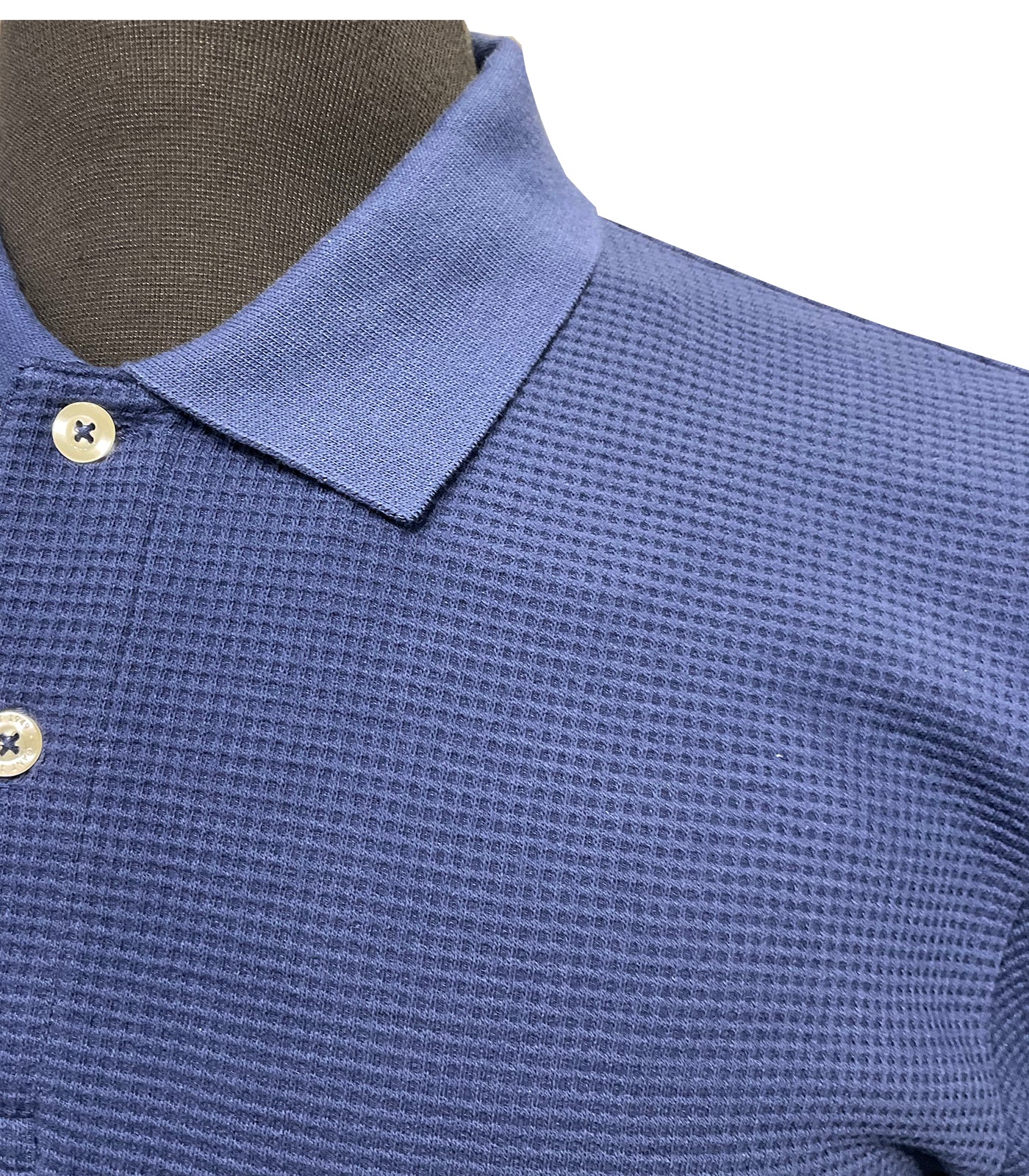GANT - Waffle Textured Polo Shirt in Persian Blue 2014064 423