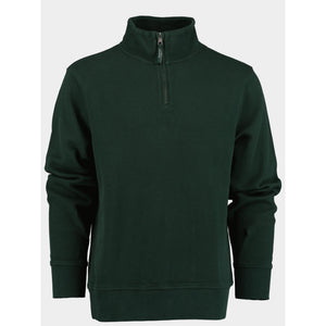 GANT - Waffle Texture Half-Zip Sweatshirt in Tartan Green 2026046 374