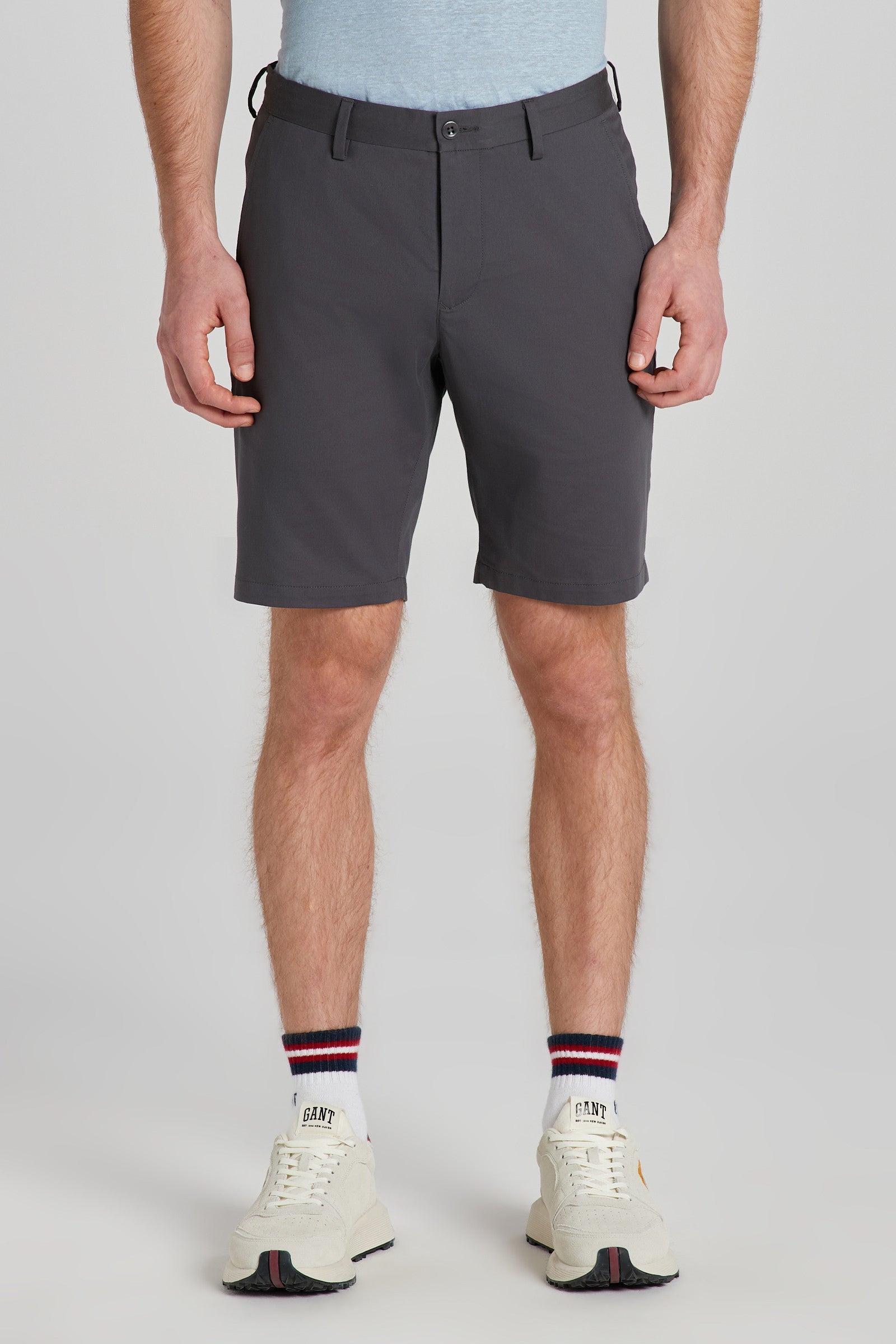 GANT - Anthracite Grey Slim Fit Twill Shorts 205068 162