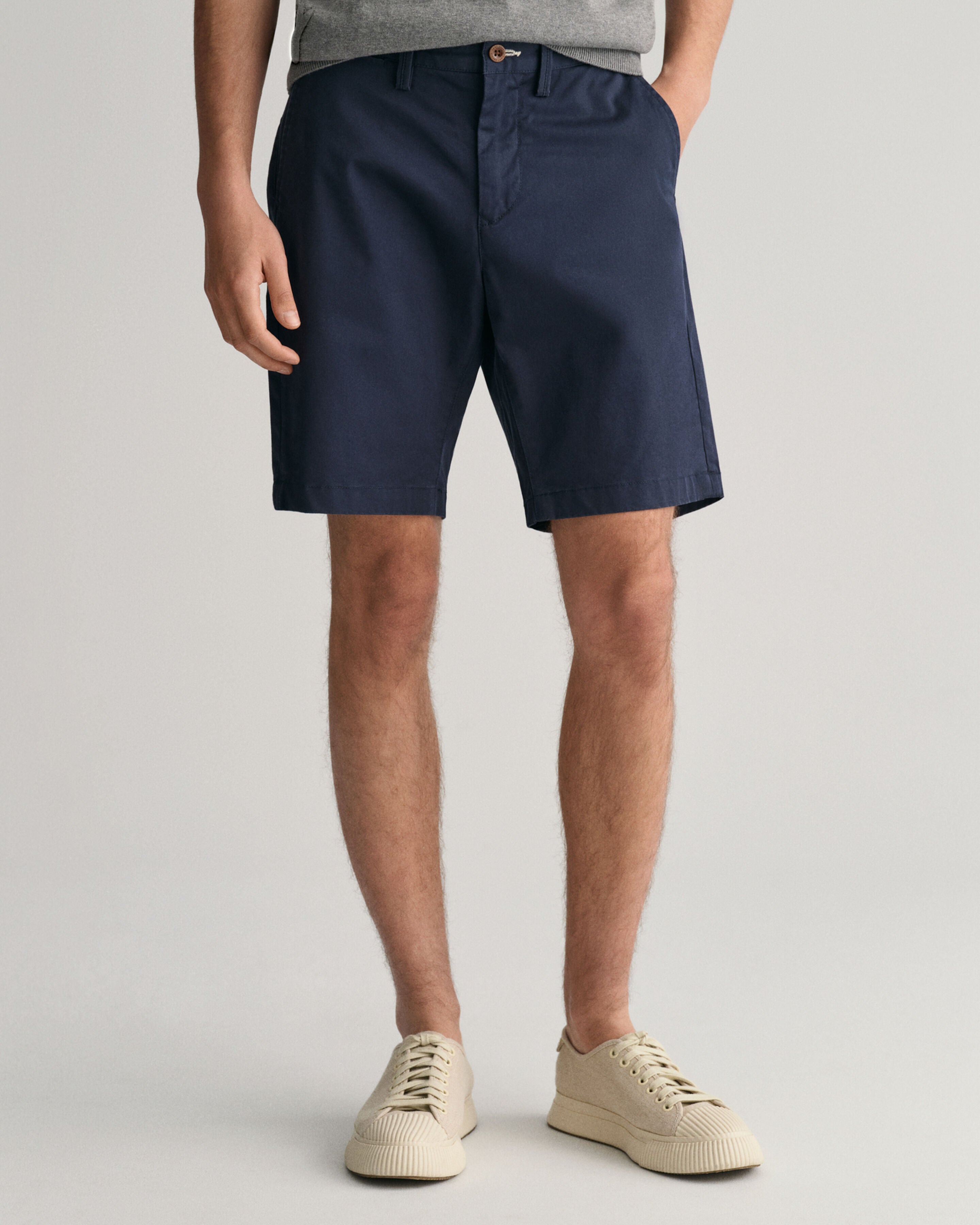 GANT - Marine Blue Slim Fit Twill Shorts 205068 410