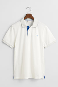 GANT - Contrast Piqué Polo Shirt in Eggshell White 2062026 113