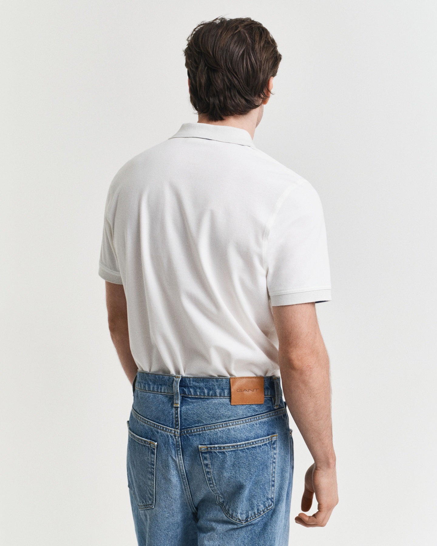 GANT - Contrast Piqué Polo Shirt in Eggshell White 2062026 113