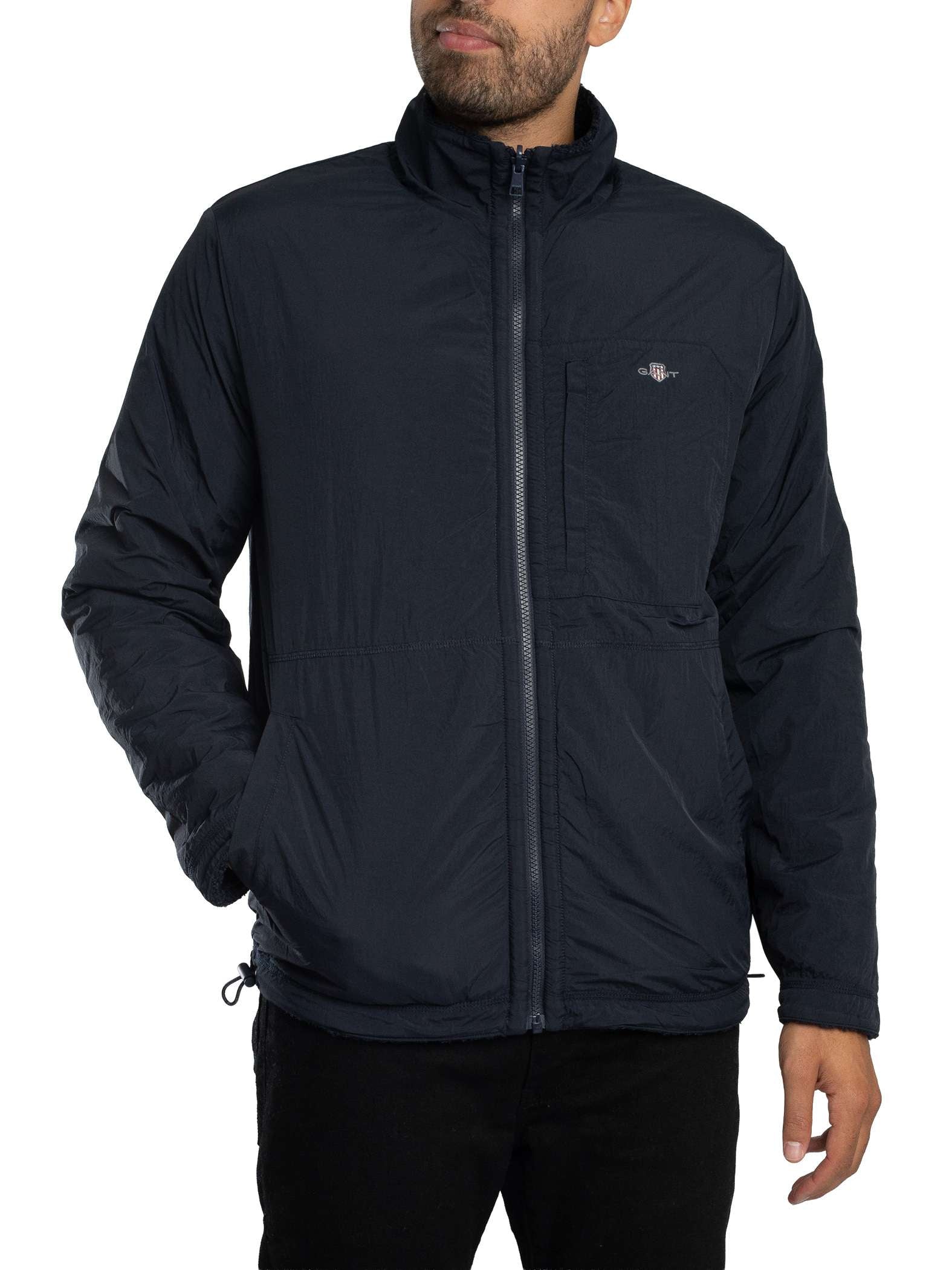GANT - Reversible Fleece Jacket in Evening Blue 2067087 433