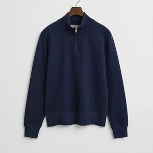 GANT - Sacker Rib Half-Zip Sweatshirt in Persian Blue 2068028 423