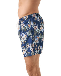 ETON - Dark Blue Floral Print Swimming Shorts 10001126827