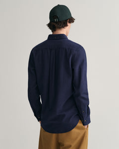 GANT - Marine Blue Regular Fit Herringbone Flannel Shirt 3230199 410