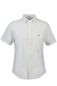 GANT - Regular Fit Short Sleeve Dobby Shirt in White 3250140 110