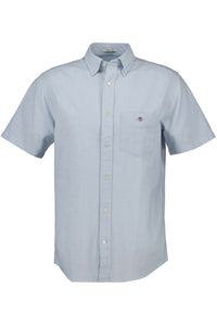 GANT - Regular Fit Short Sleeve Dobby Shirt in Fresh Blue 3250140 457