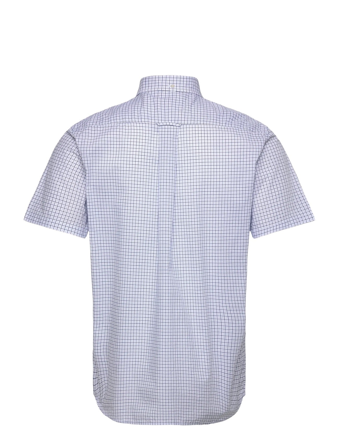 GANT - Regular Fit Classic Poplin Check Short Sleeve Shirt in College Blue 3250150 436