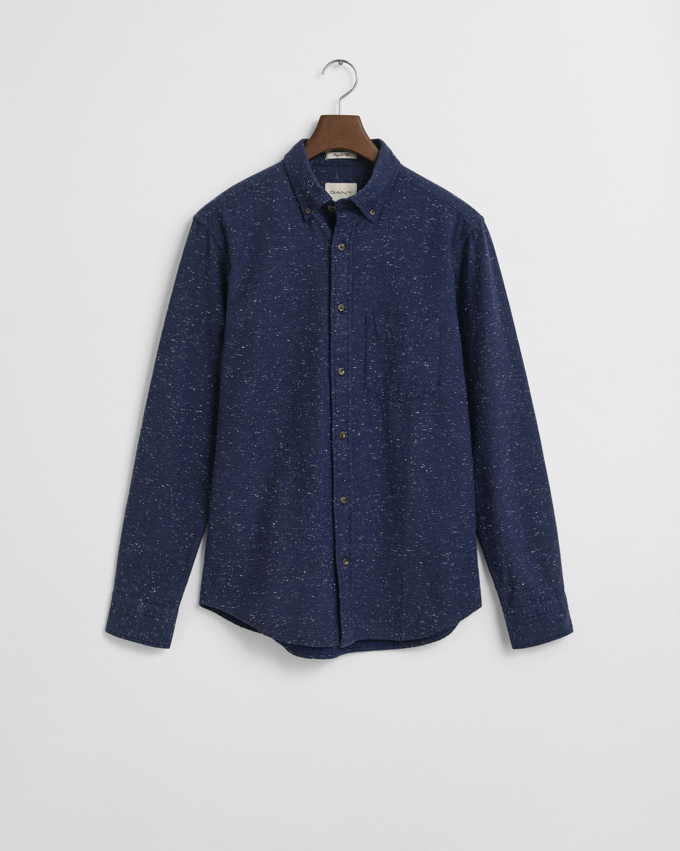 GANT - Regular Fit Nepps Flannel Shirt in Persian Blue 3250247 423