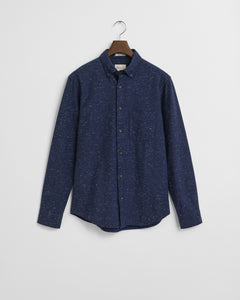 GANT - Regular Fit Nepps Flannel Shirt in Persian Blue 3250247 423