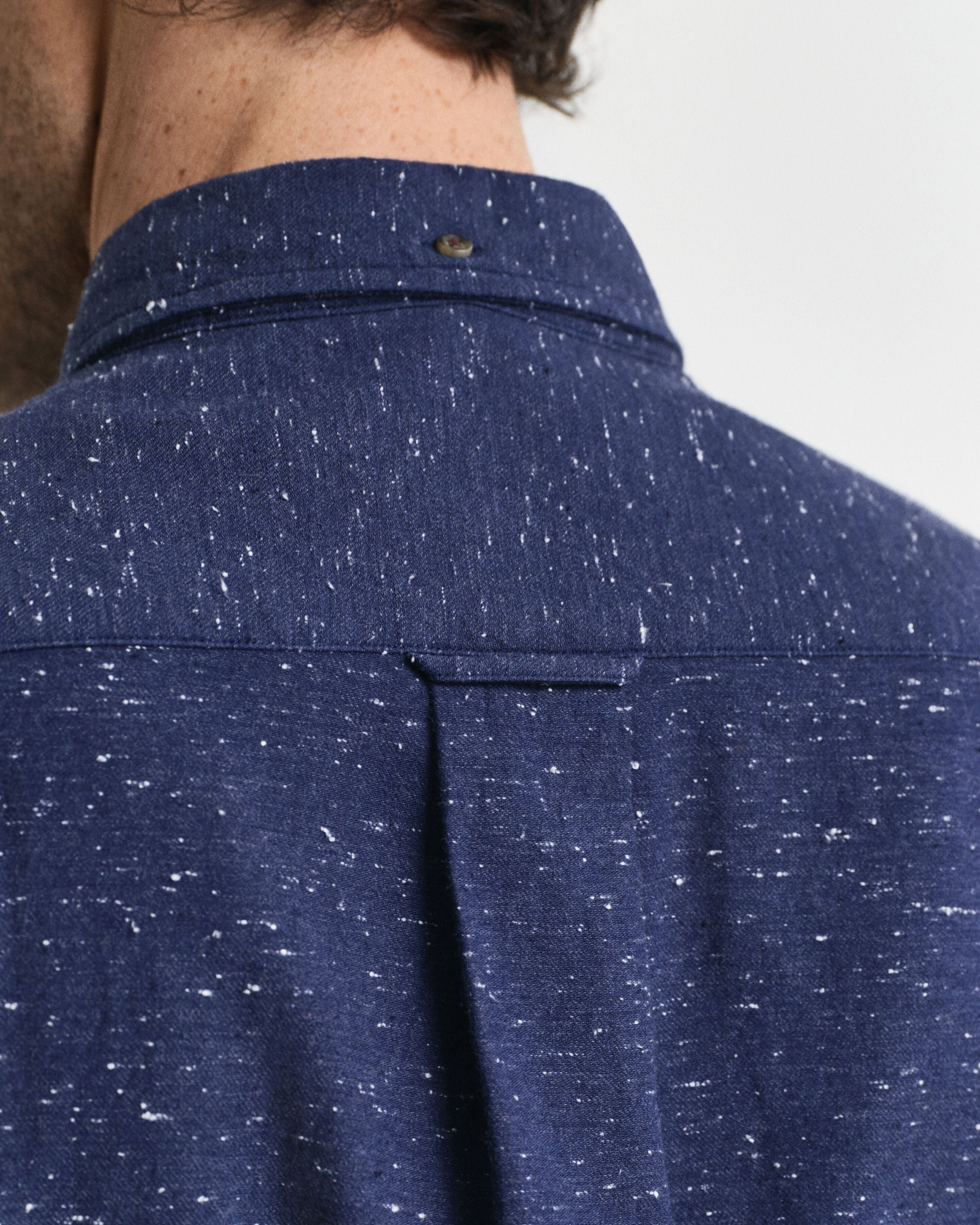 GANT - Regular Fit Nepps Flannel Shirt in Persian Blue 3250247 423
