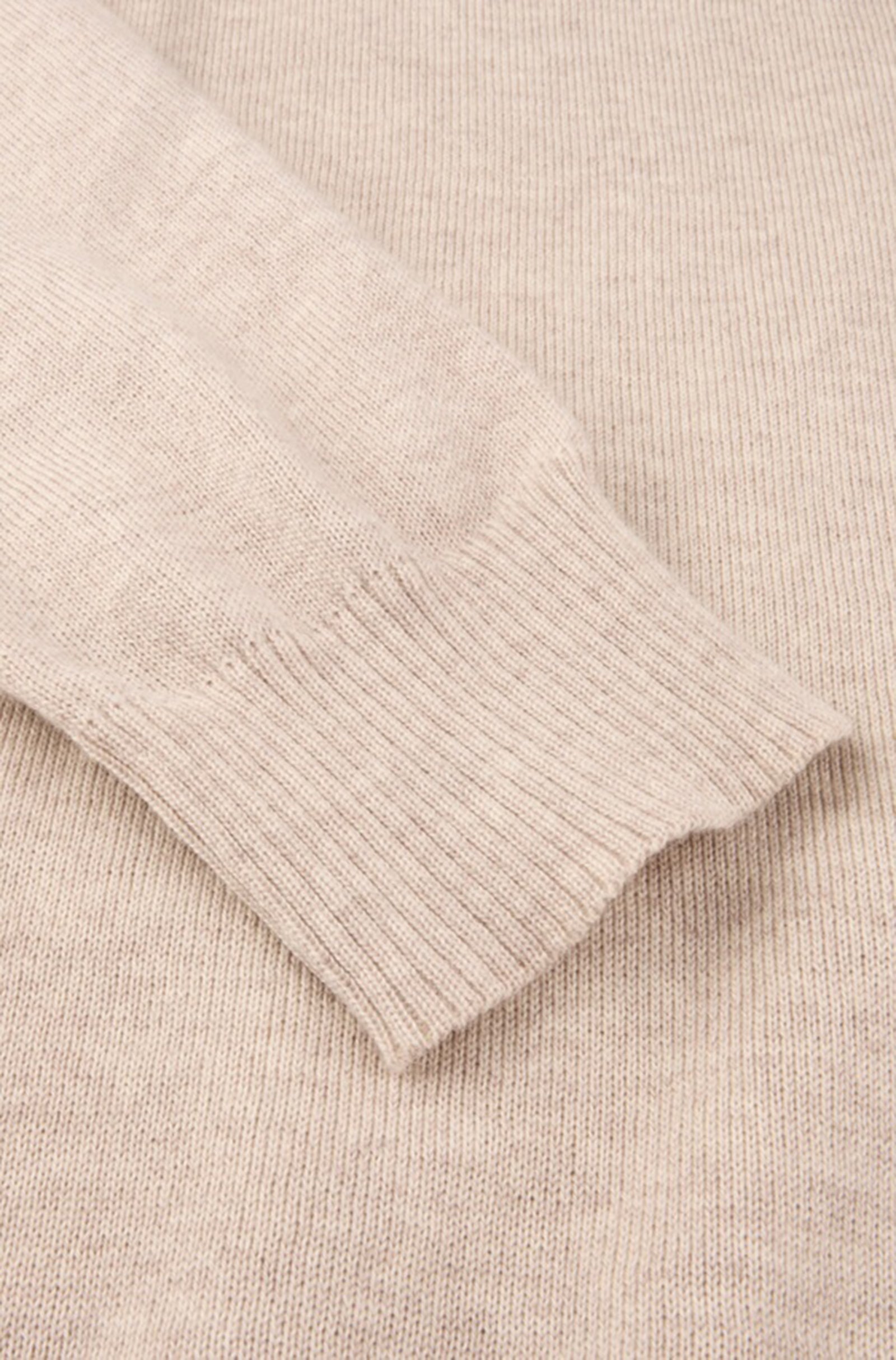 STENSTROMS - Light Beige Merino Wool Long Sleeve Knitted Polo Shirt 4202651355215