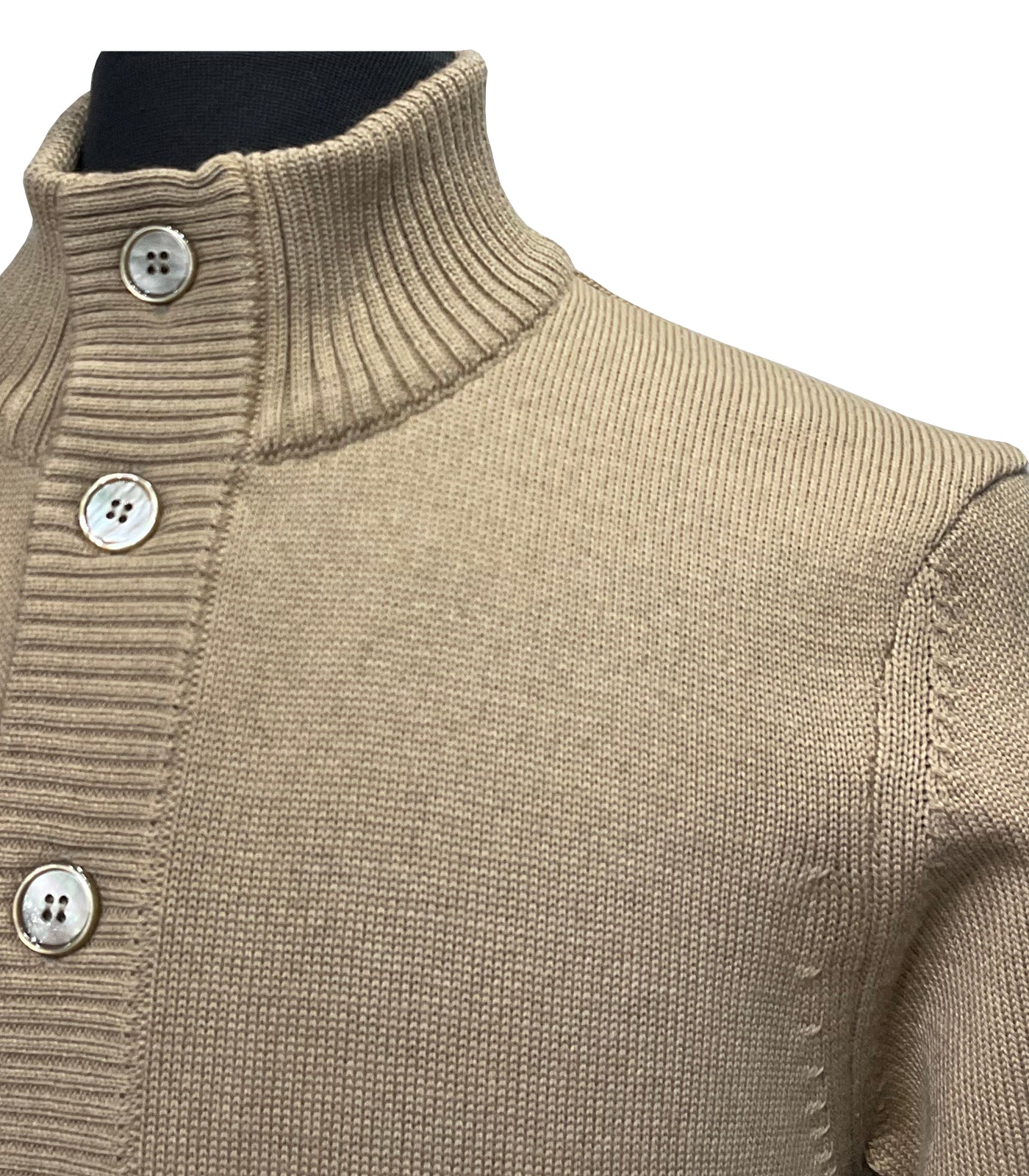 STENSTROMS - Sand Coloured Merino Wool Cardigan 4203331885240