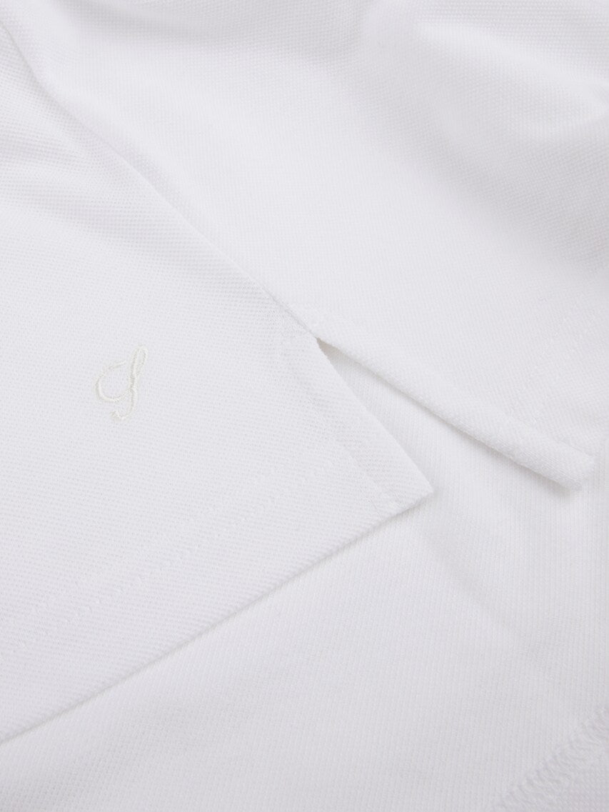 STENSTROMS - White Cotton Pique Polo Shirt 4401252401010