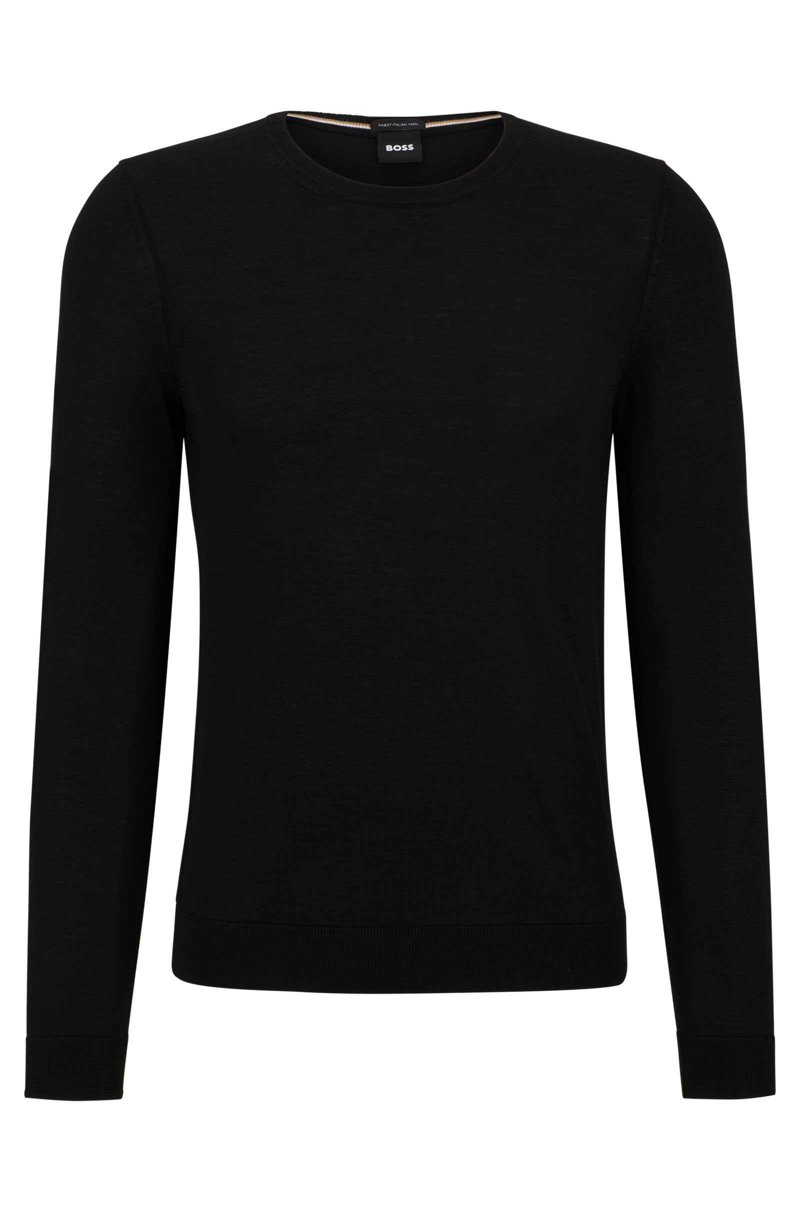 BOSS - LENO-P Black Slim Fit Sweater in Virgin Wool 50468239 002