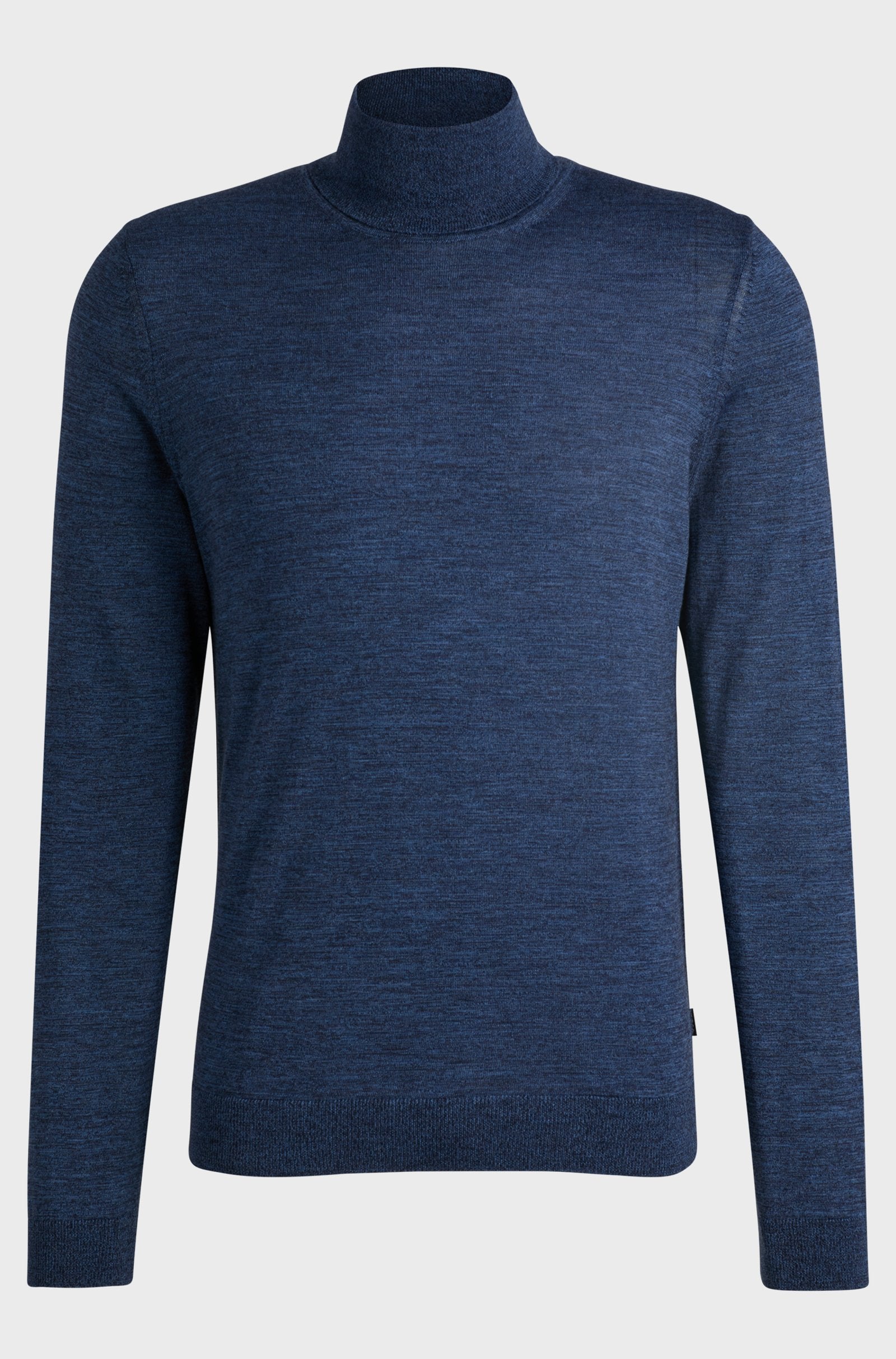BOSS - MUSSO-P Blue Slim-Fit Roll Neck Sweater In Virgin Wool 50468262 430