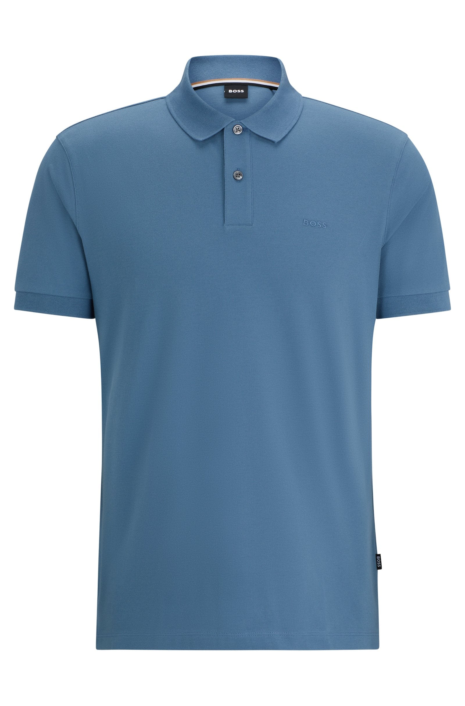 BOSS - PALLAS Light Pastel Blue Regular Fit Cotton Polo Shirt 50468301 459