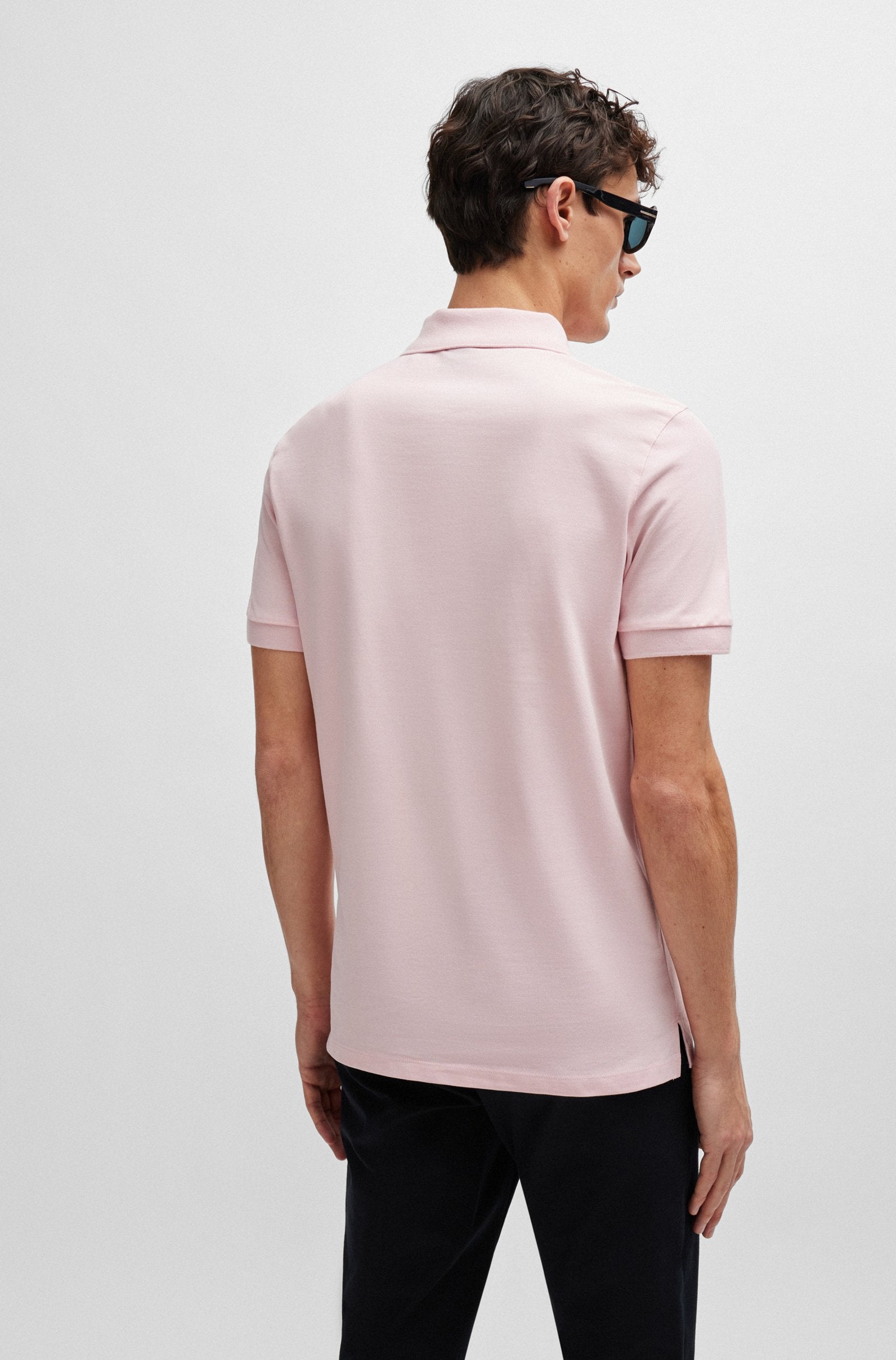 BOSS - PALLAS Light Pastel Pink Regular Fit Cotton Polo Shirt 50468301 688
