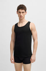 BOSS - 3-Pack of Cotton Underwear Vests With Embroidered Logos 50475278 999