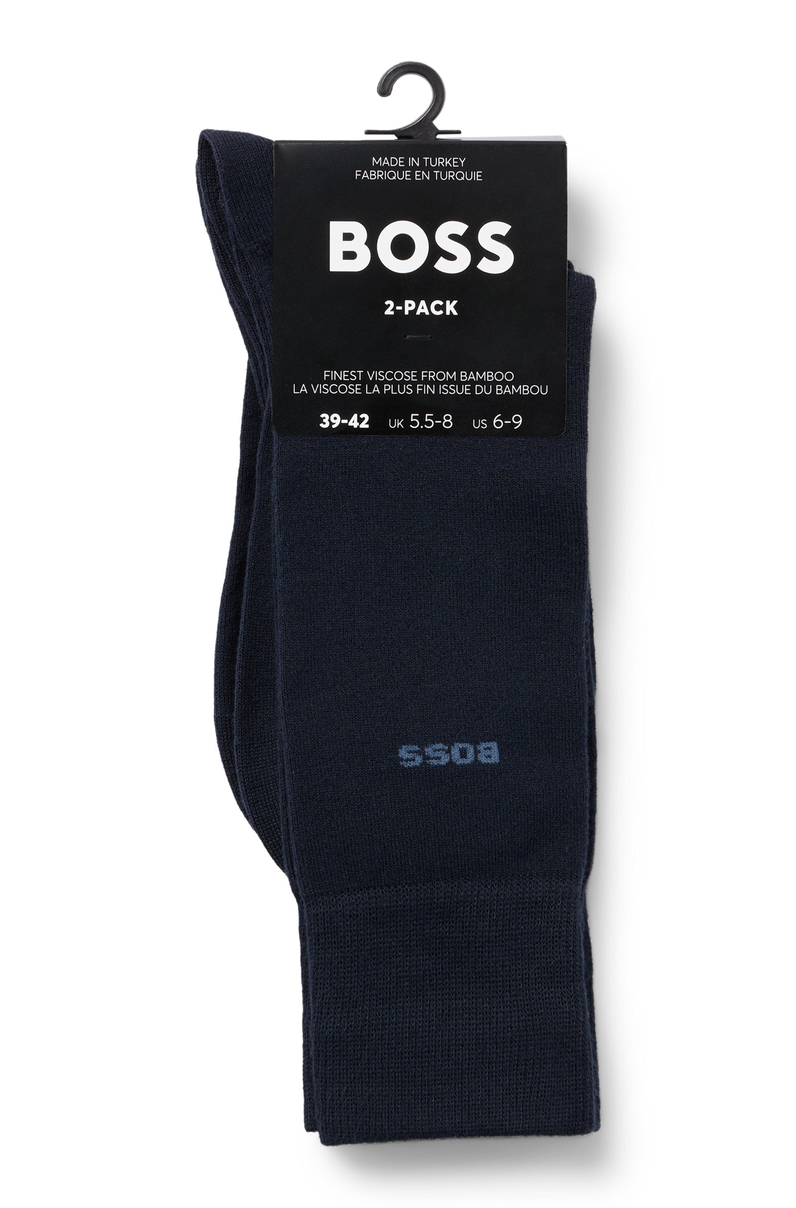 BOSS - 2 Pack Of Bamboo Touch Socks in Stretch Yarns in Dark Blue 50491196 401