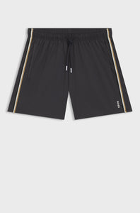 BOSS - ICONIC Swim Shorts With Stripe Detail In Dark Grey 50491594 022
