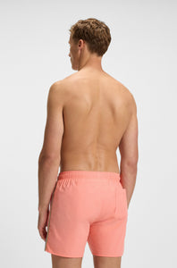 BOSS - ICONIC Swim Shorts With Stripe Detail In Bright Pink 50491594 671