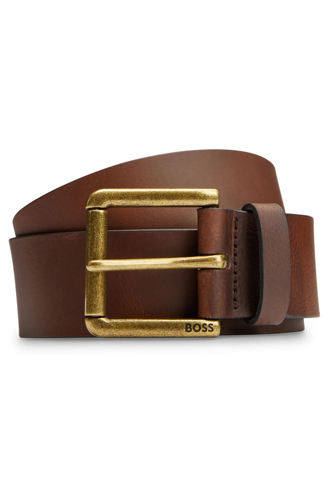 BOSS - JORIS_SZ40 Dark Brown 40mm Leather Jeans Belt 50491889 203