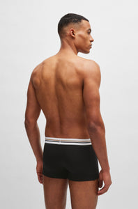 BOSS - 3-Pack Of Black Stretch Trunks With Signature Stripe Waistbands 50492200 001