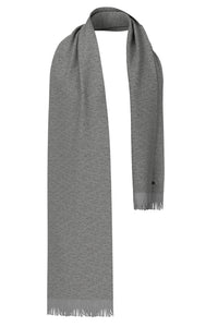 BOSS - ALBAS Silver Raschel Knit Scarf In Virgin Wool 50495340 041